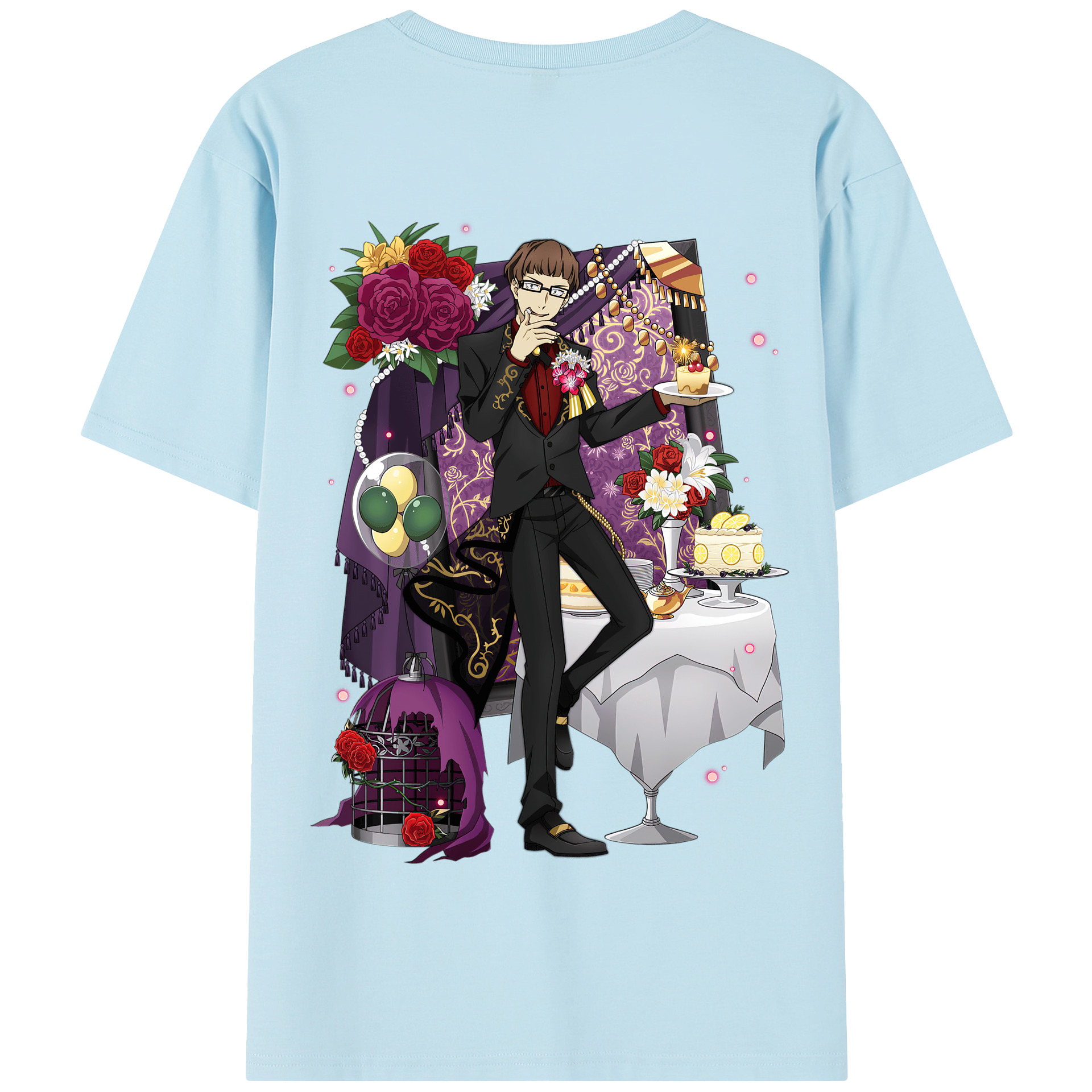 （画像用） 文豪ストレイドッグス Bungo Stray Dogs 綿100％半袖Tシャツ（背面プリント）